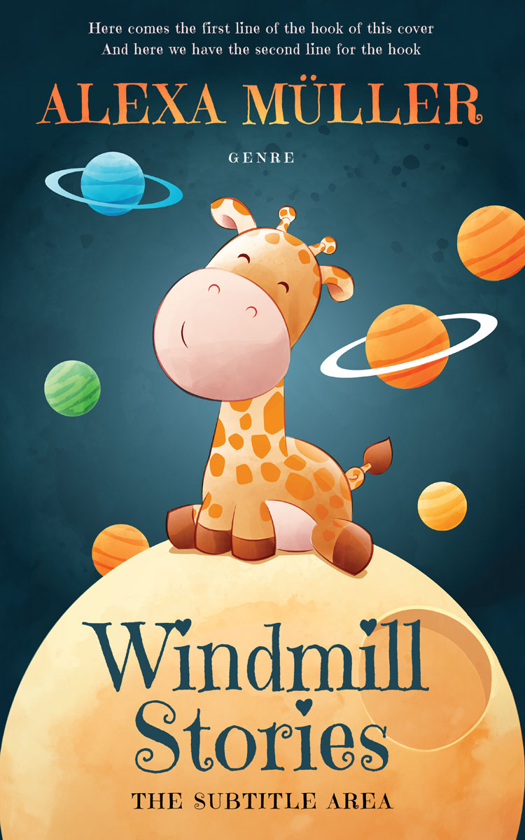 2D view of Premade Children's Book Cover - Blue Dianne