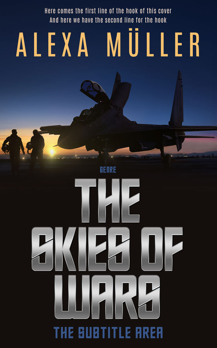 2D view of Premade Action & Adventure Book Cover - Mirage