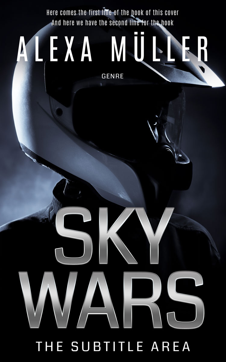 2D view of Premade Action & Adventure Book Cover - Silver Sand