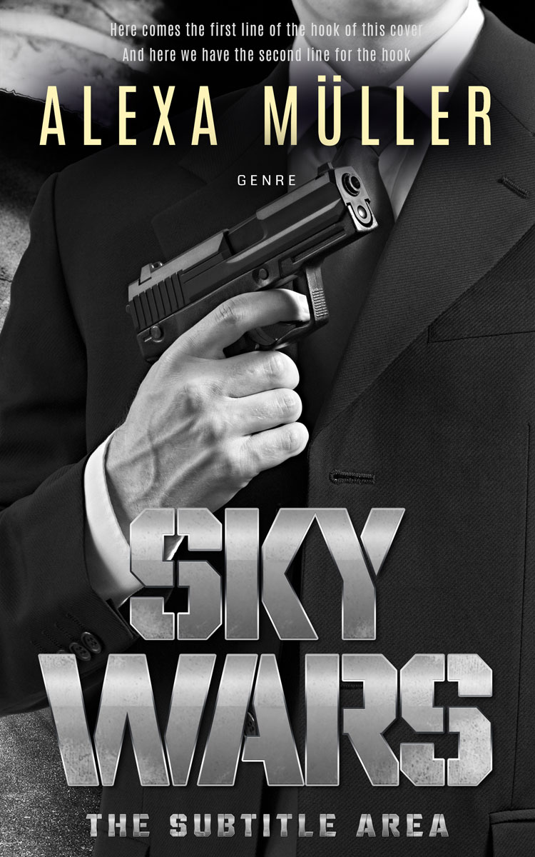 2D view of Premade Mystery & Thriller & Suspense Book Cover - Gray Nickel