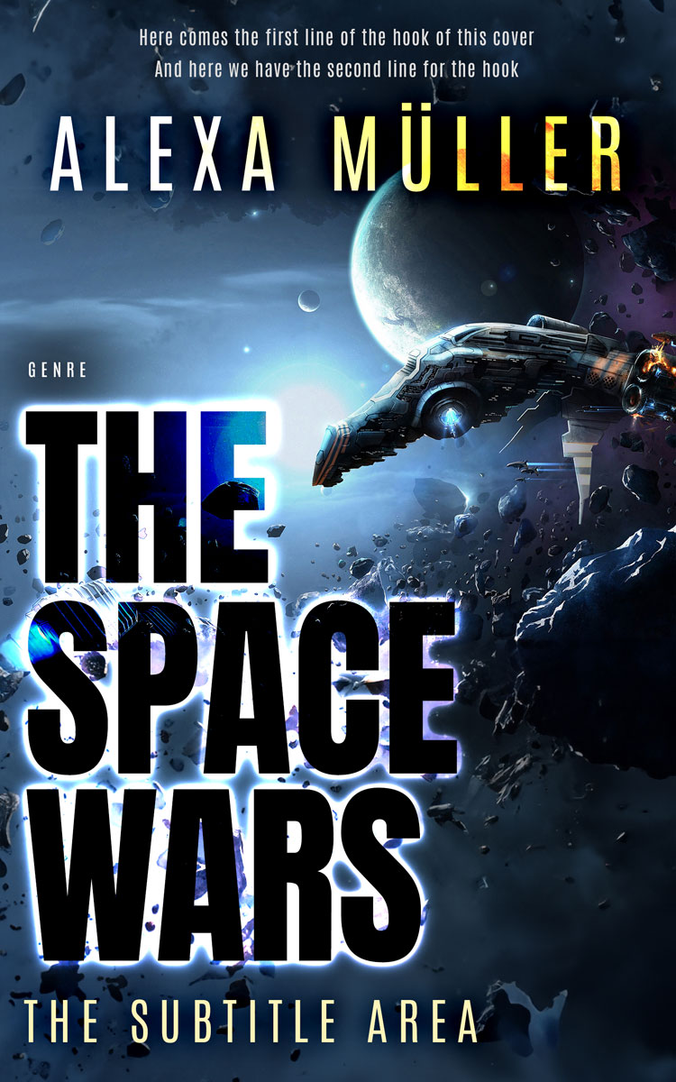 2D view of Premade Science Fiction Book Cover - Ebony