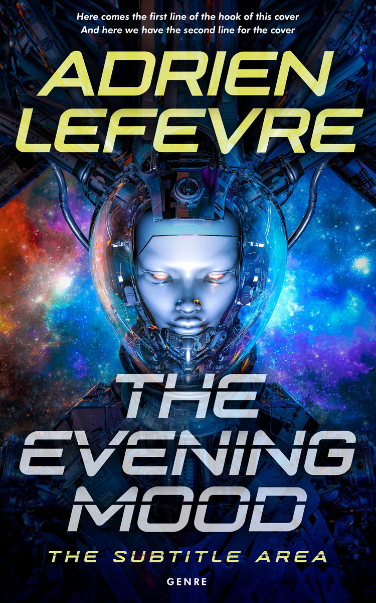 2D view of Premade Science Fiction Book Cover - Foggy Gray