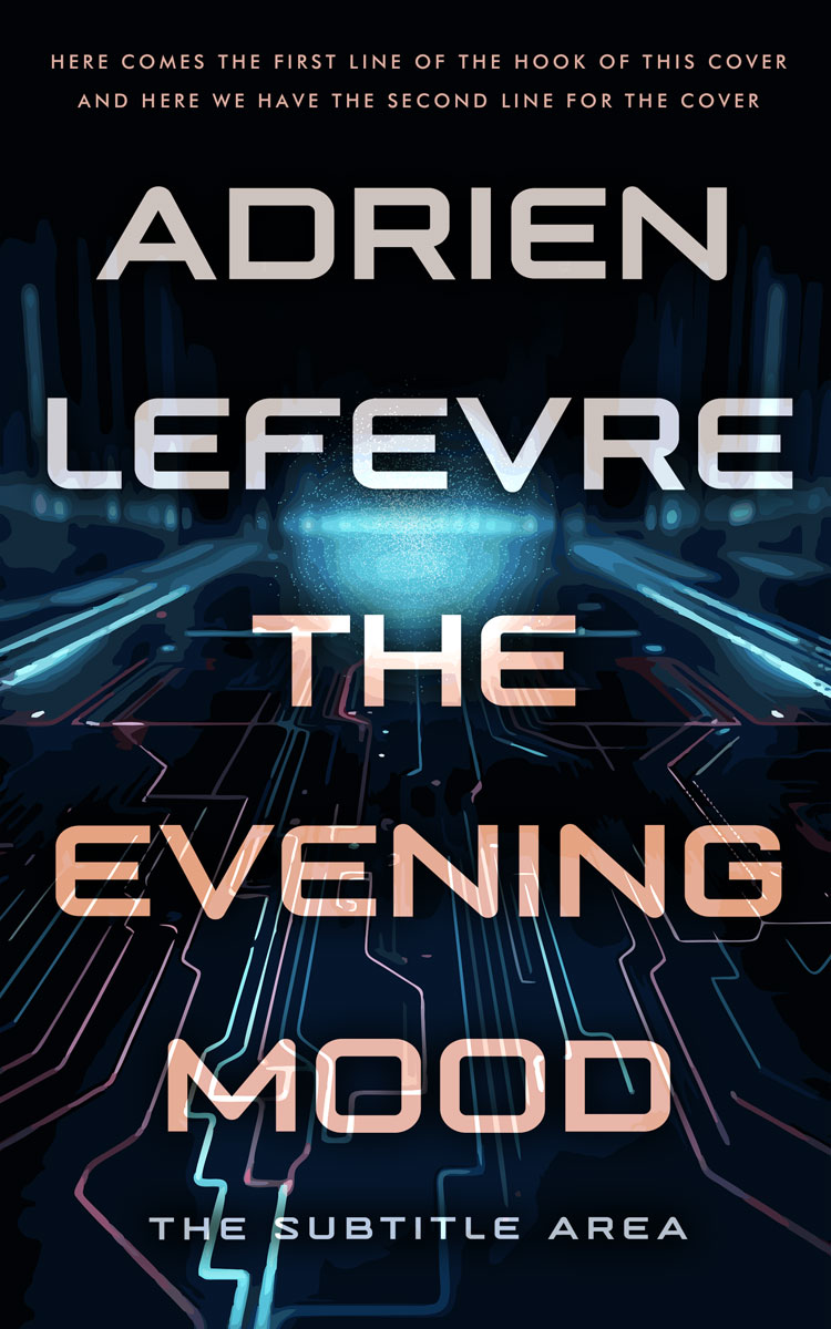 2D view of Premade Science Fiction Book Cover - Clam Shell