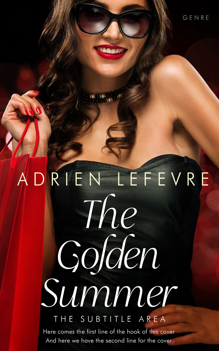 2D view of Premade Chick Lit Book Cover - Chestnut Rose