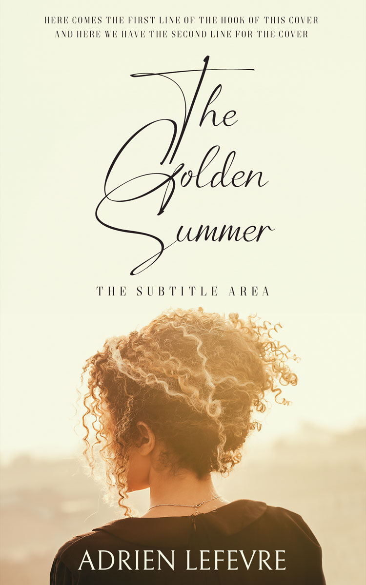 2D view of Premade Teen & Young Adult Book Cover - Ecru White