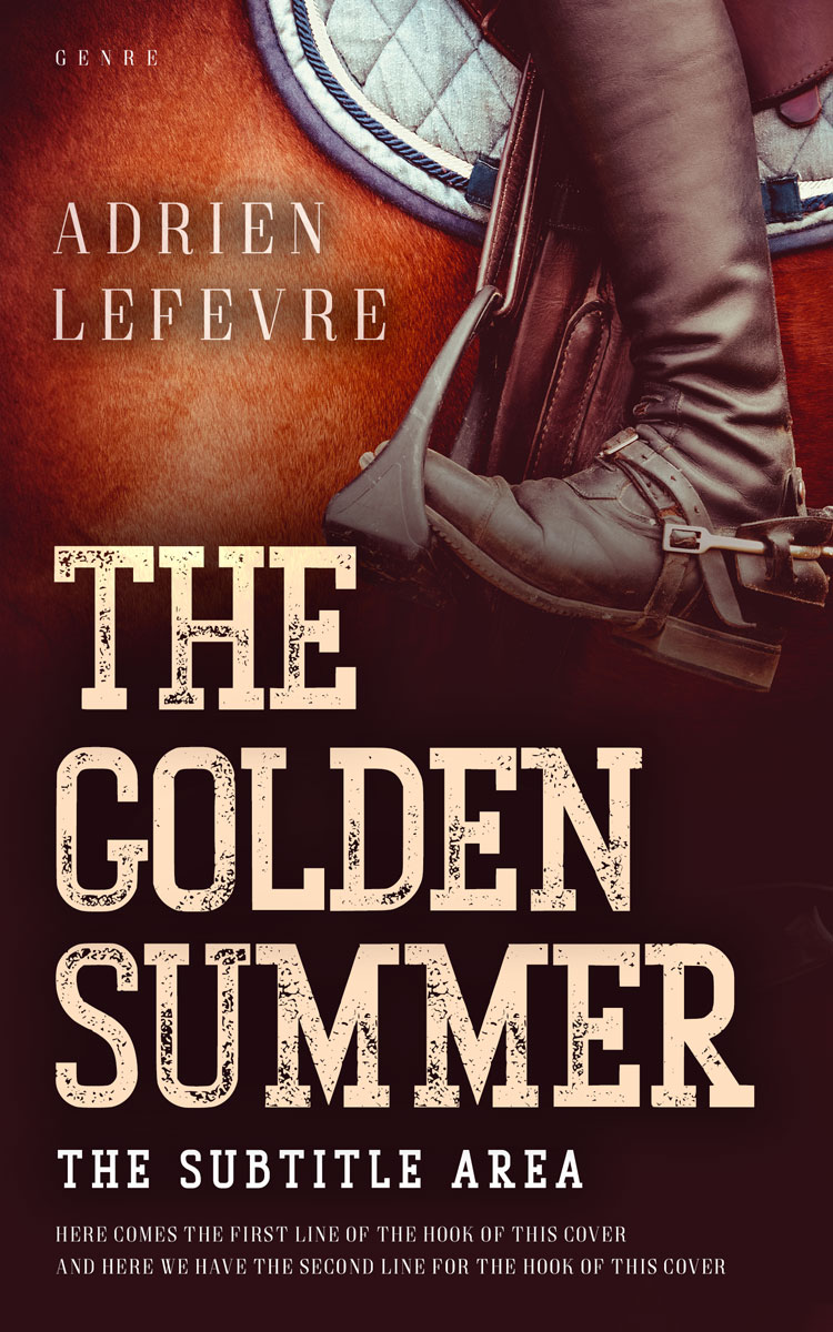 2D view of Premade Western Book Cover - Cameo