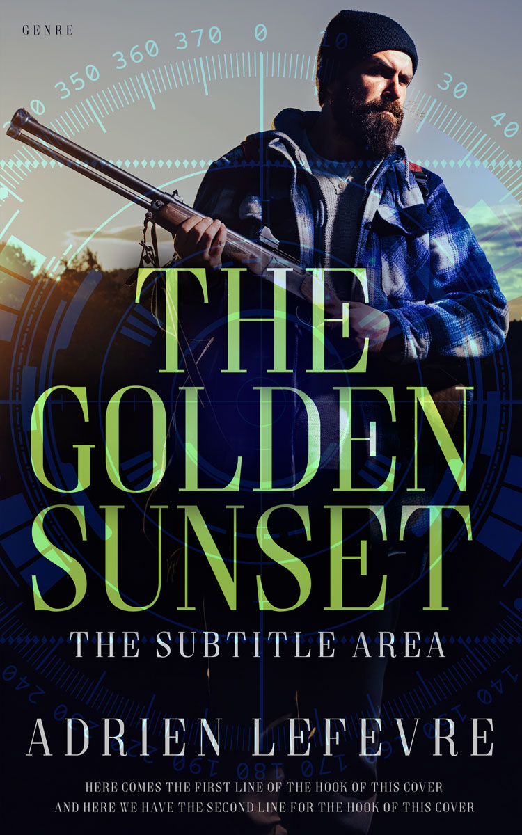 2D view of Premade Action & Adventure Book Cover - Vulcan