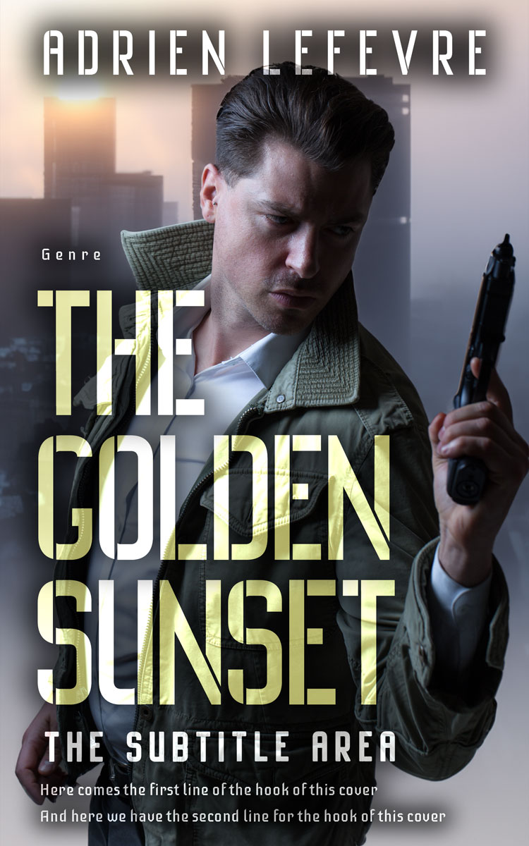 2D view of Premade Mystery & Thriller & Suspense Book Cover - Soft Amber