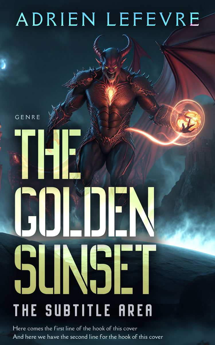 2D view of Premade Fantasy Book Cover - Ebony Clay