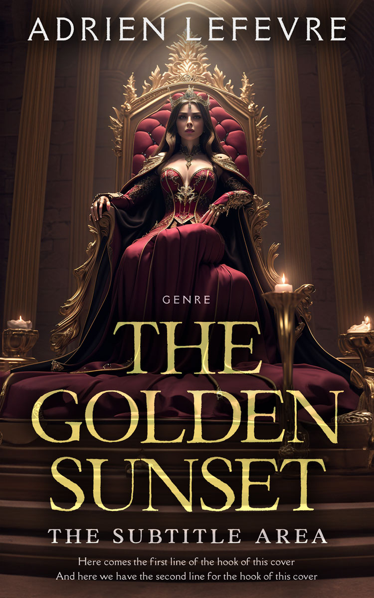 2D view of Premade Fantasy Book Cover - Cocoa Brown