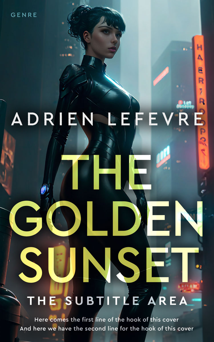 2D view of Premade Science Fiction Book Cover - Mirage