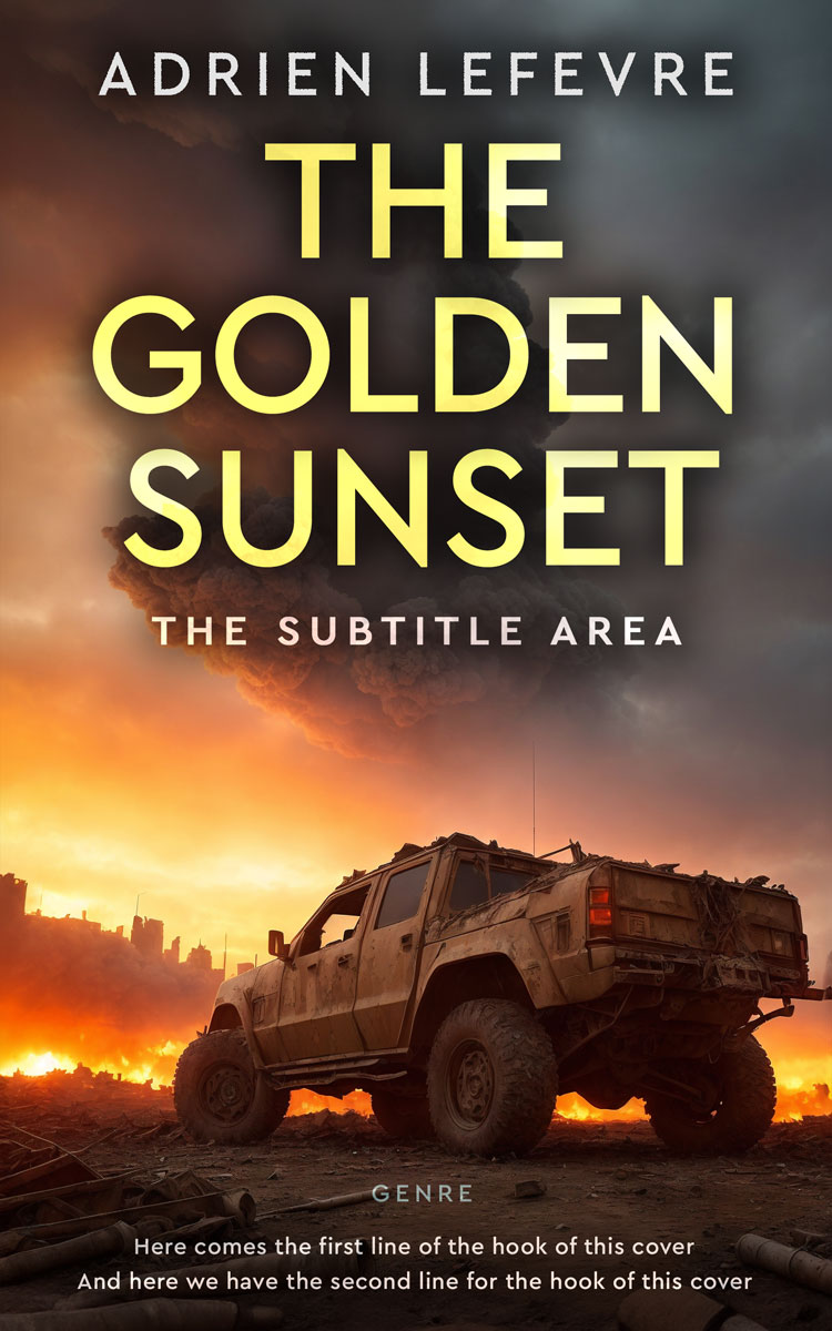 2D view of Premade Apocalyptica Book Cover - Cocoa Brown