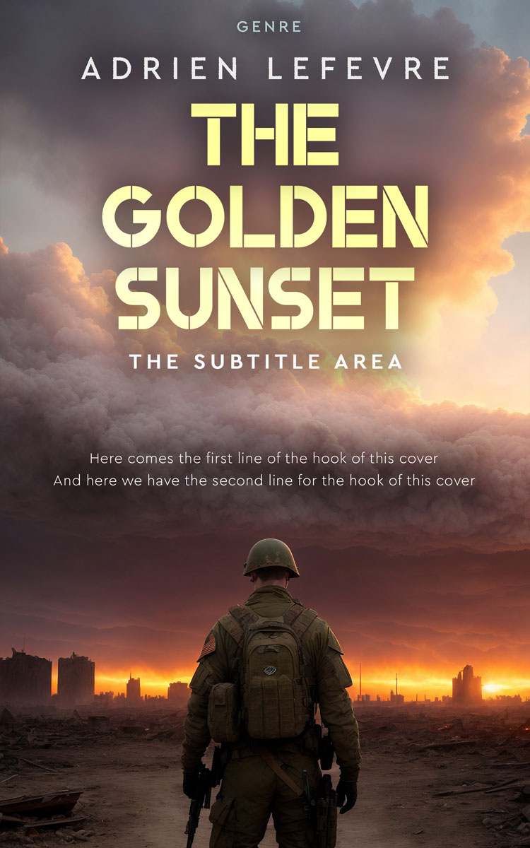 2D view of Premade Apocalyptica Book Cover - Woody Brown