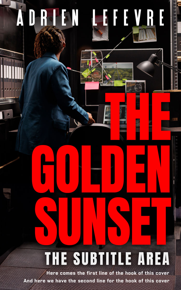 2D view of Premade Mystery & Thriller & Suspense Book Cover - Pomegranate