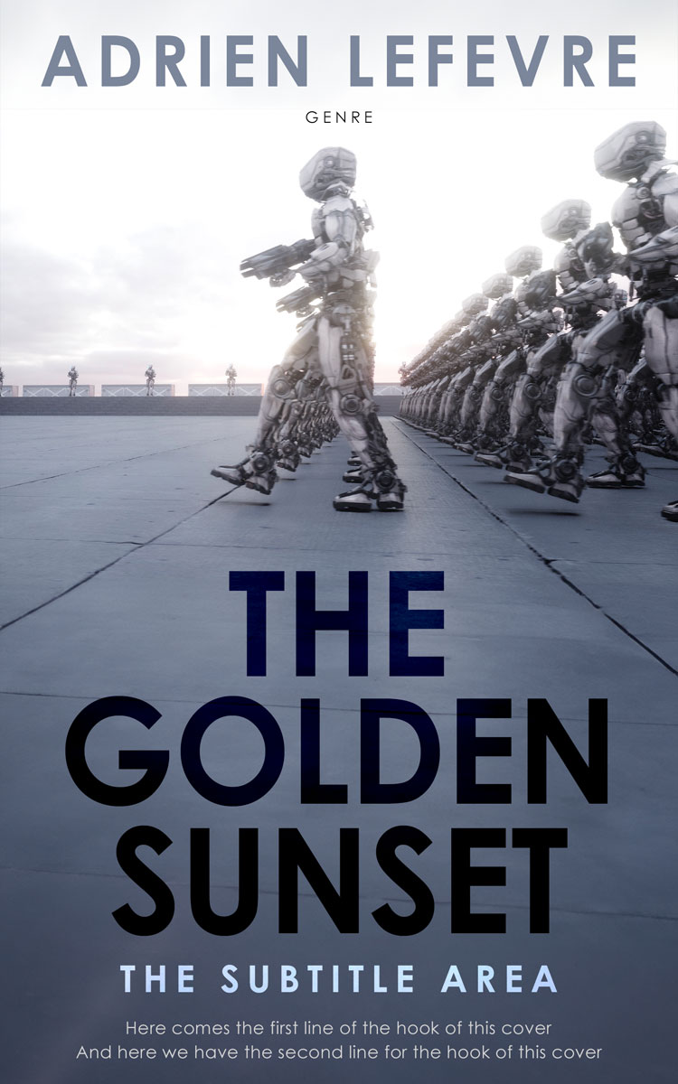 2D view of Premade Science Fiction Book Cover - Shuttle Gray