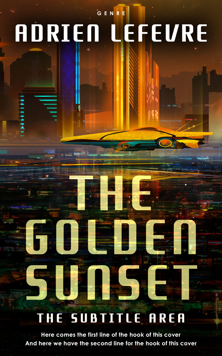 2D view of Premade Science Fiction Book Cover - Night Rider