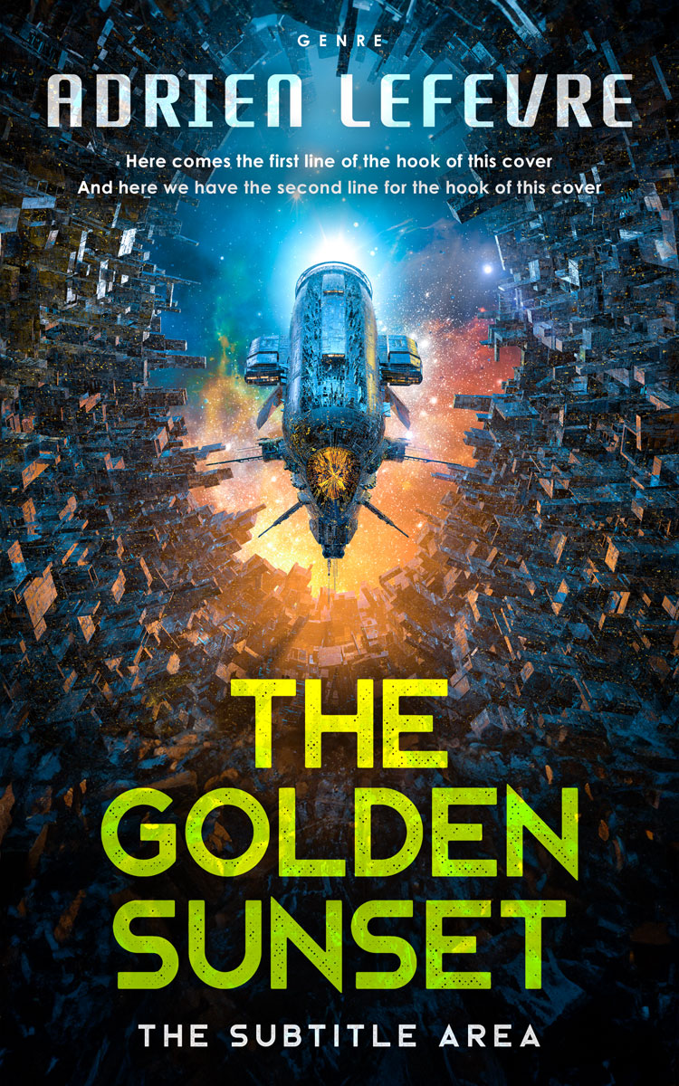 2D view of Premade Science Fiction Book Cover - Laser