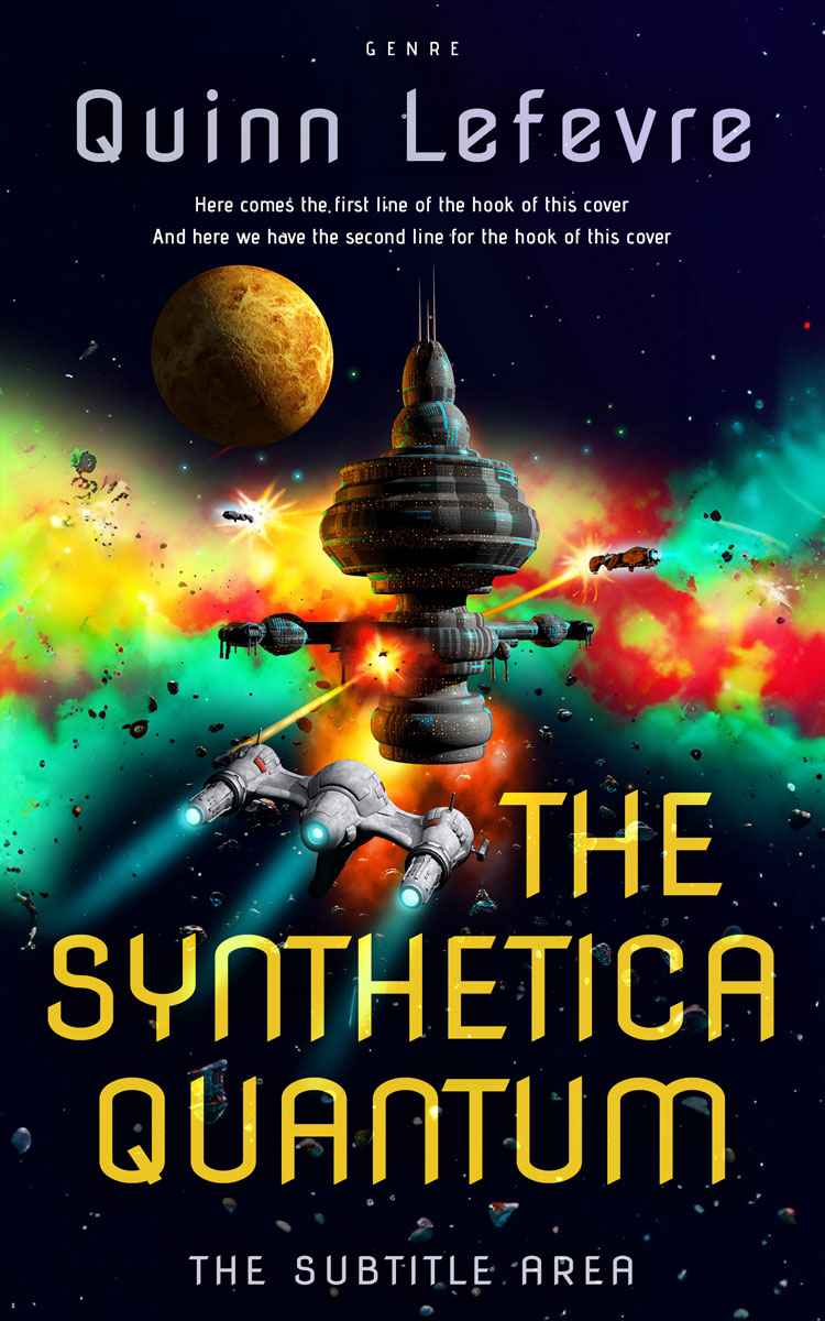 2D view of Premade Science Fiction Book Cover - Ebony