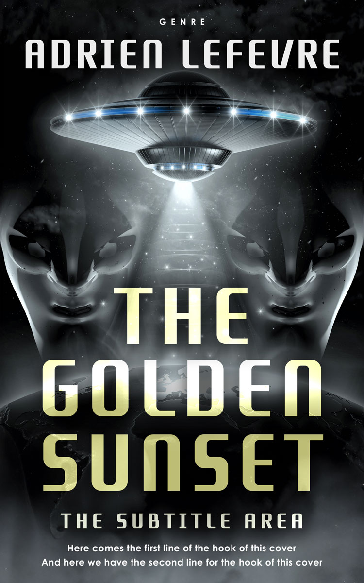 2D view of Premade Science Fiction Book Cover - Shark