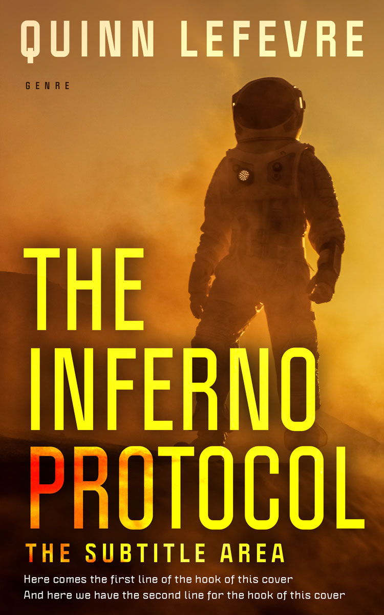 2D view of Premade Science Fiction Book Cover - Desert