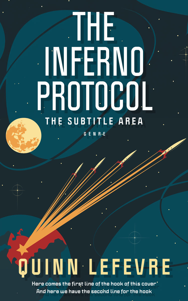 2D view of Premade Science Fiction Book Cover - Elephant