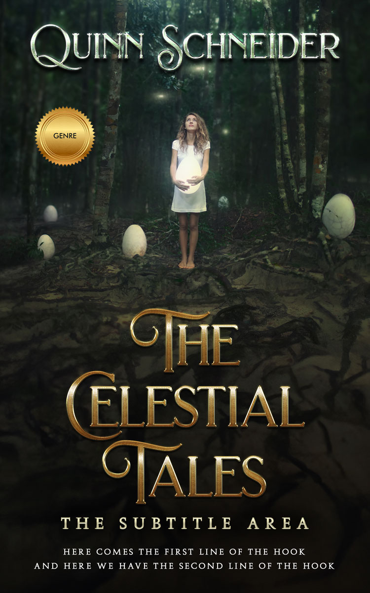 2D view of Premade Fantasy Book Cover - Heavy Metal