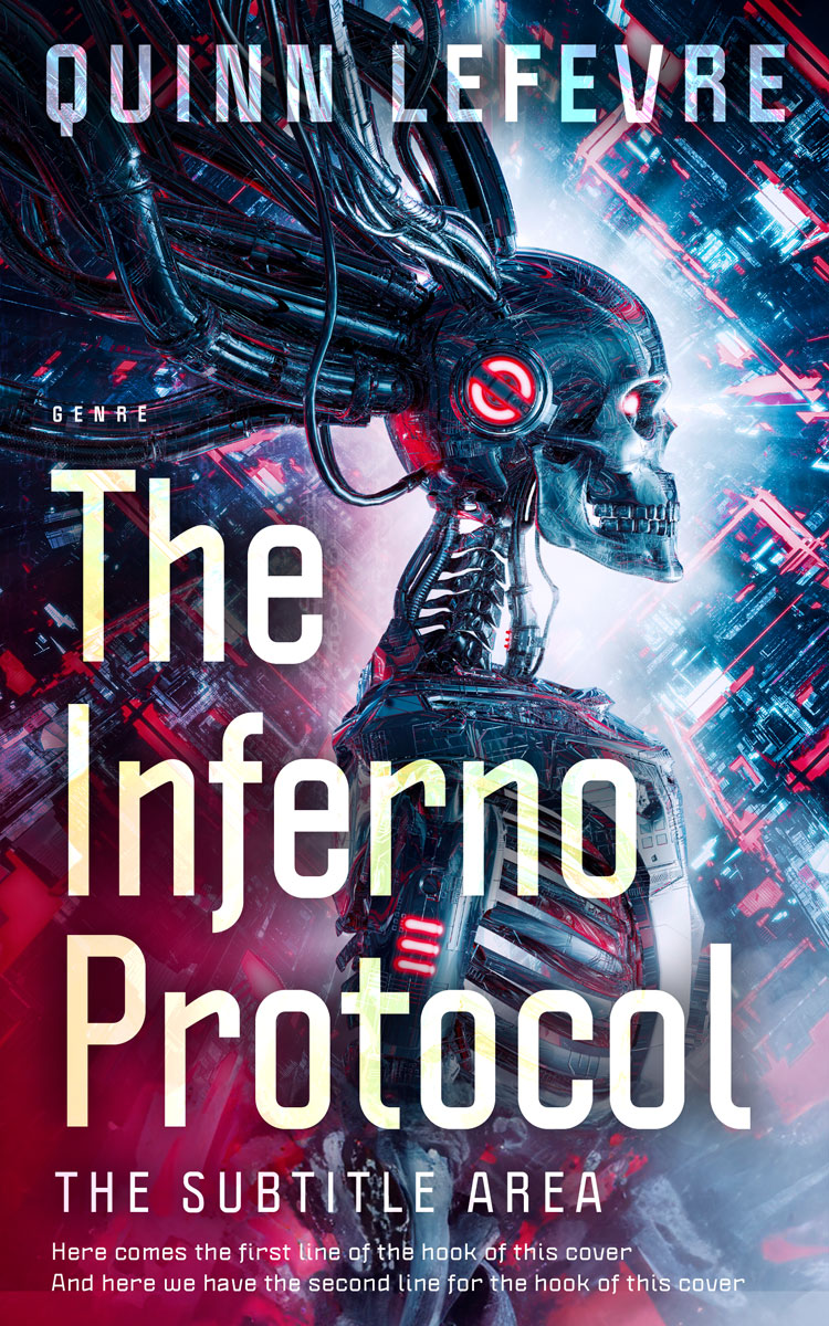 2D view of Premade Science Fiction Book Cover - Ebony Clay