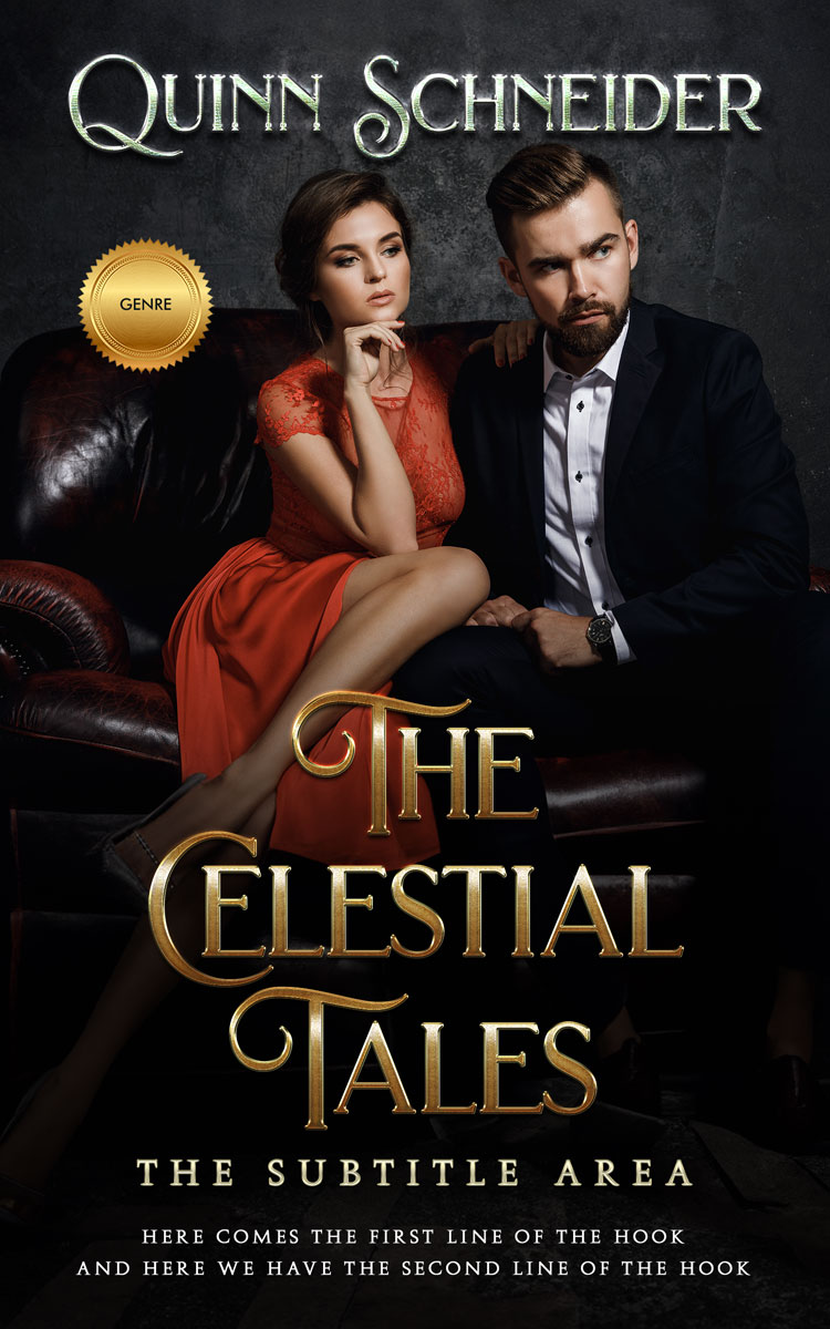 2D view of Premade Romance Book Cover - Cod Gray