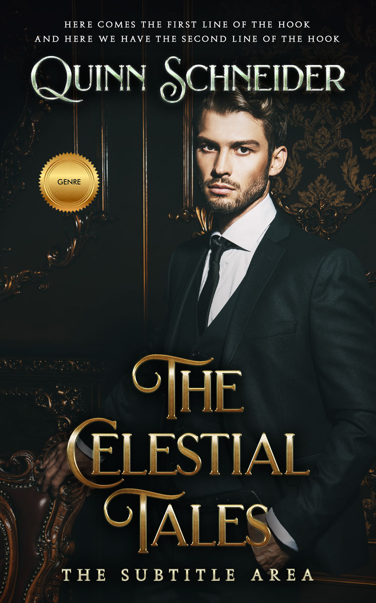 2D view of Premade Romance Book Cover - Heavy Metal