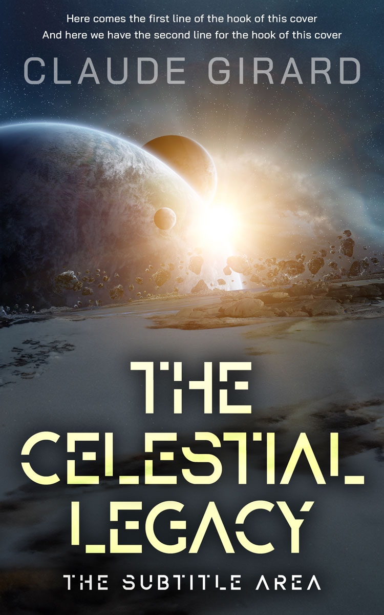 2D view of Premade Science Fiction Book Cover - Outer Space