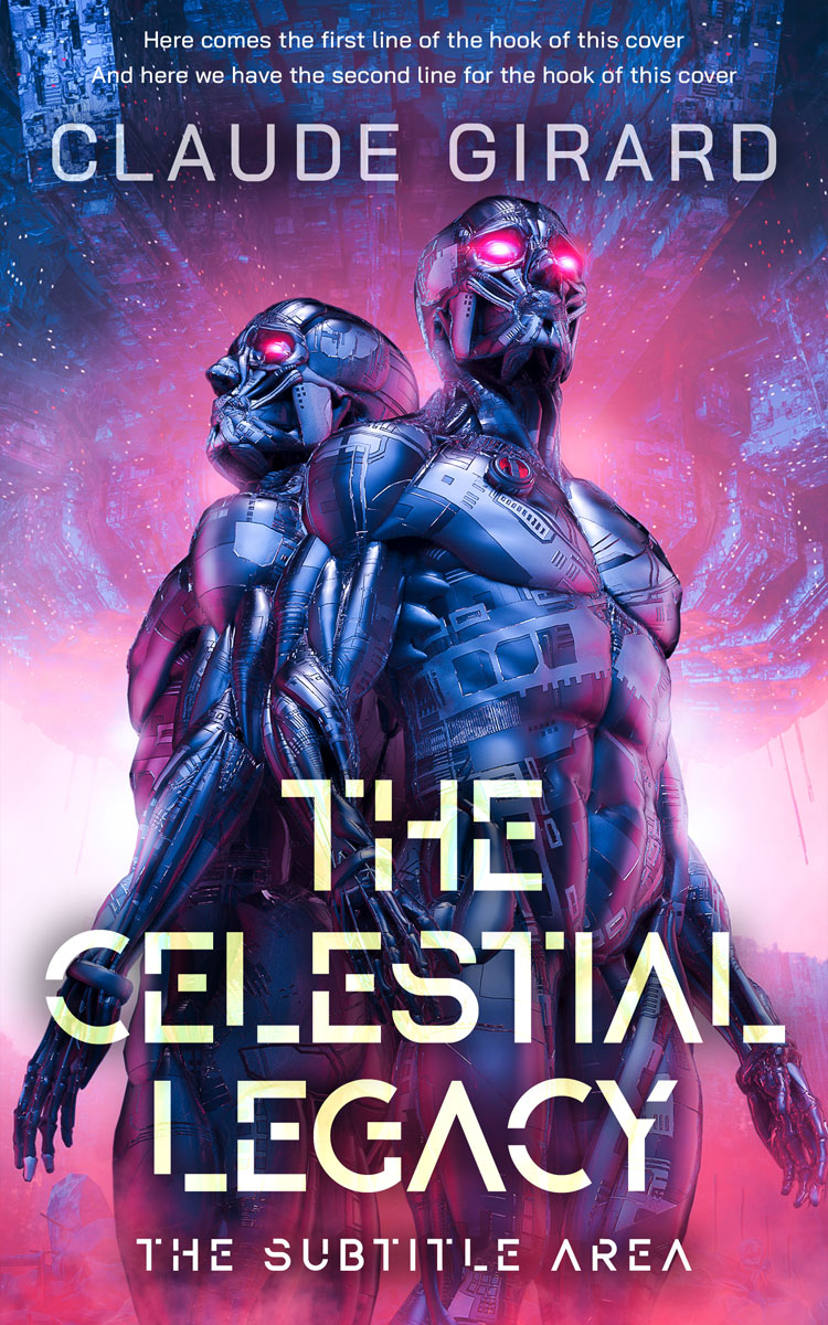 2D view of Premade Science Fiction Book Cover - Rhino