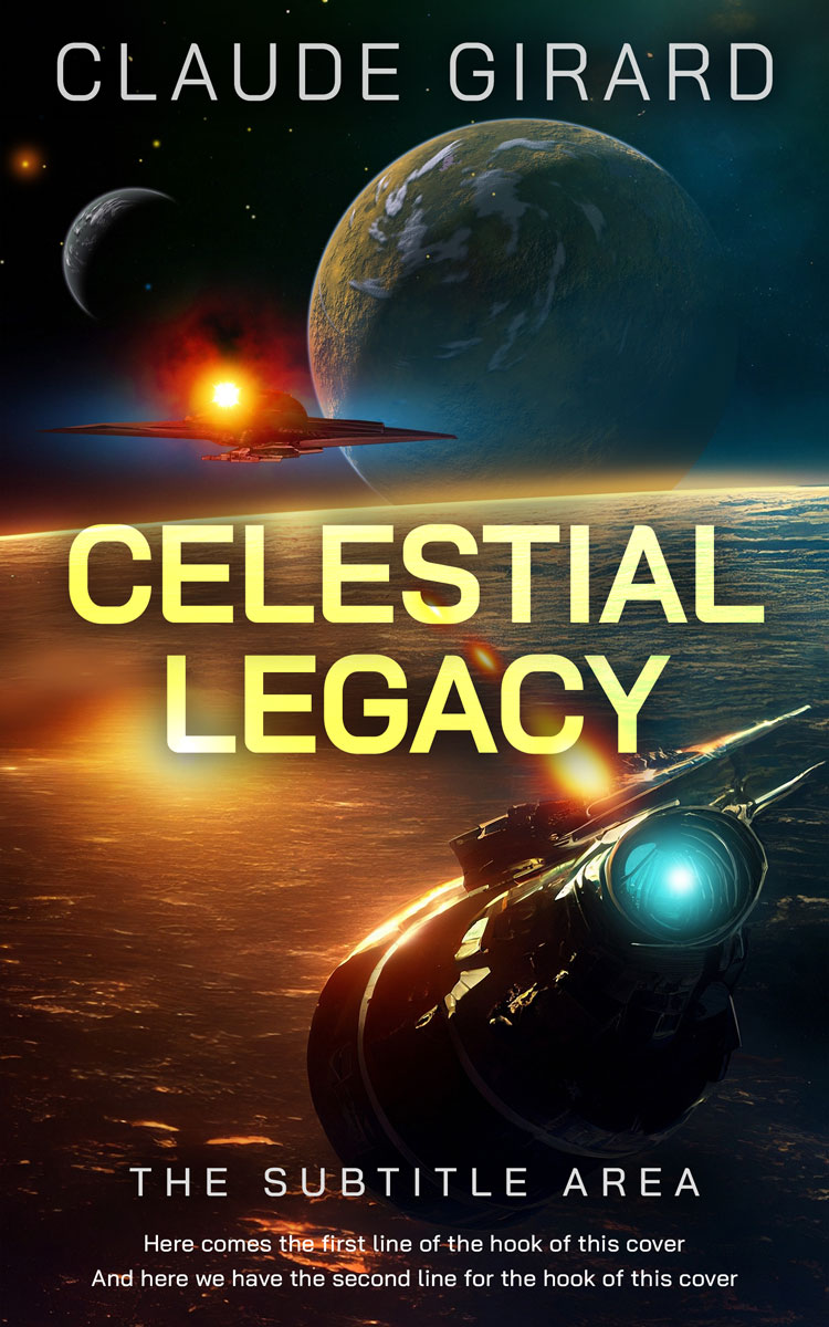 2D view of Premade Science Fiction Book Cover - Sundance