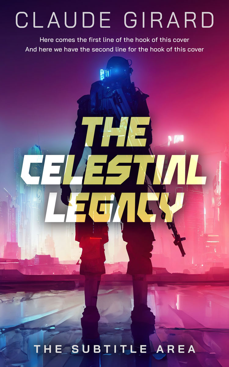 2D view of Premade Science Fiction Book Cover - Grape