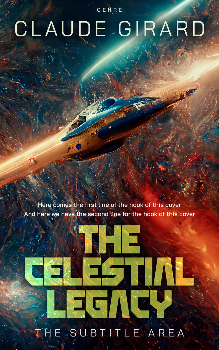 2D view of Premade Science Fiction Book Cover - Shark