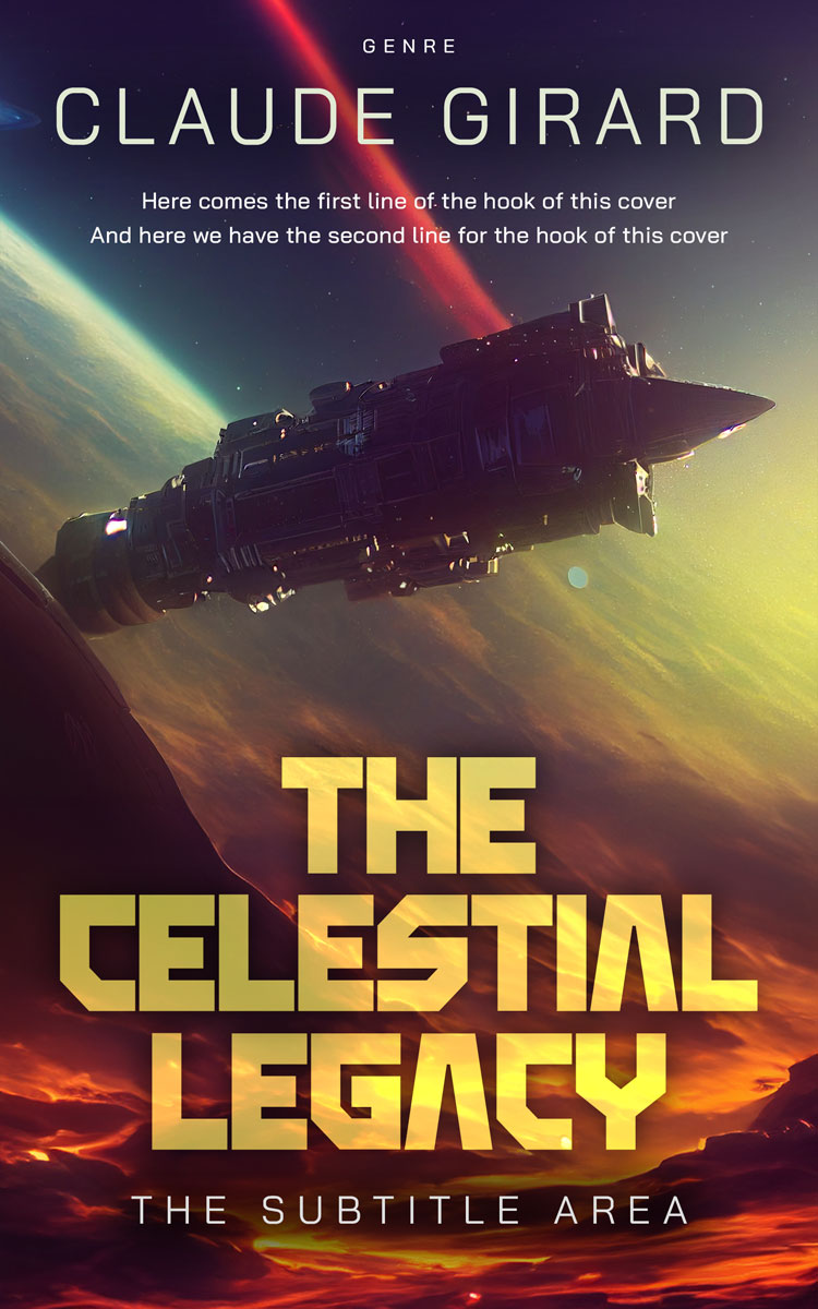 2D view of Premade Science Fiction Book Cover - Thunder