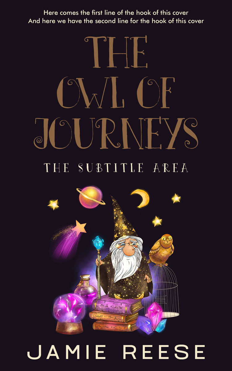 2D view of Premade Fantasy Book Cover - Thunder