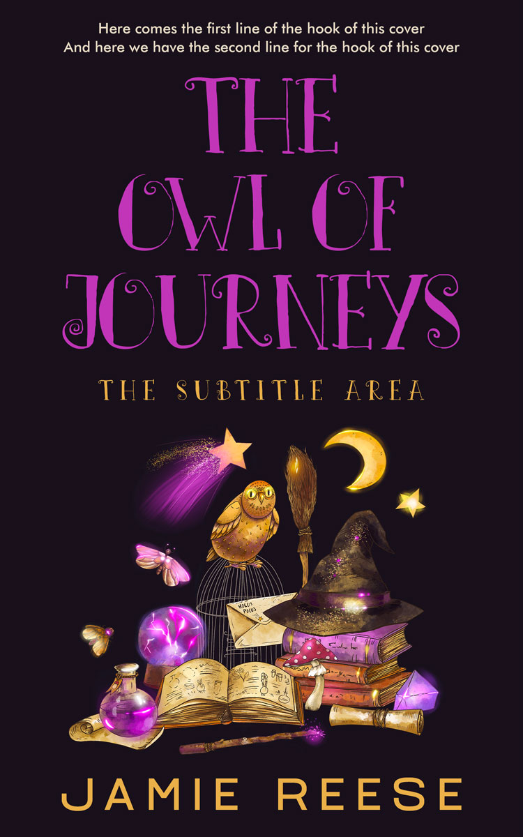 2D view of Premade Fantasy Book Cover - Thunder