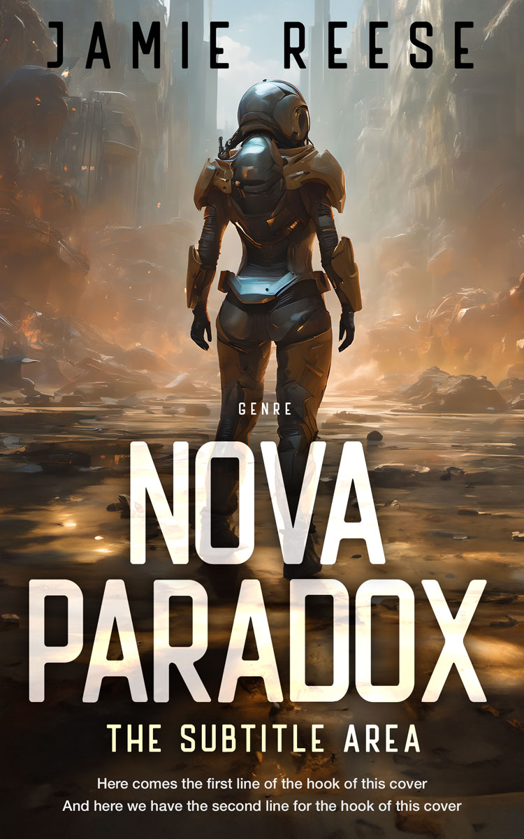 2D view of Premade Science Fiction Book Cover - Mondo