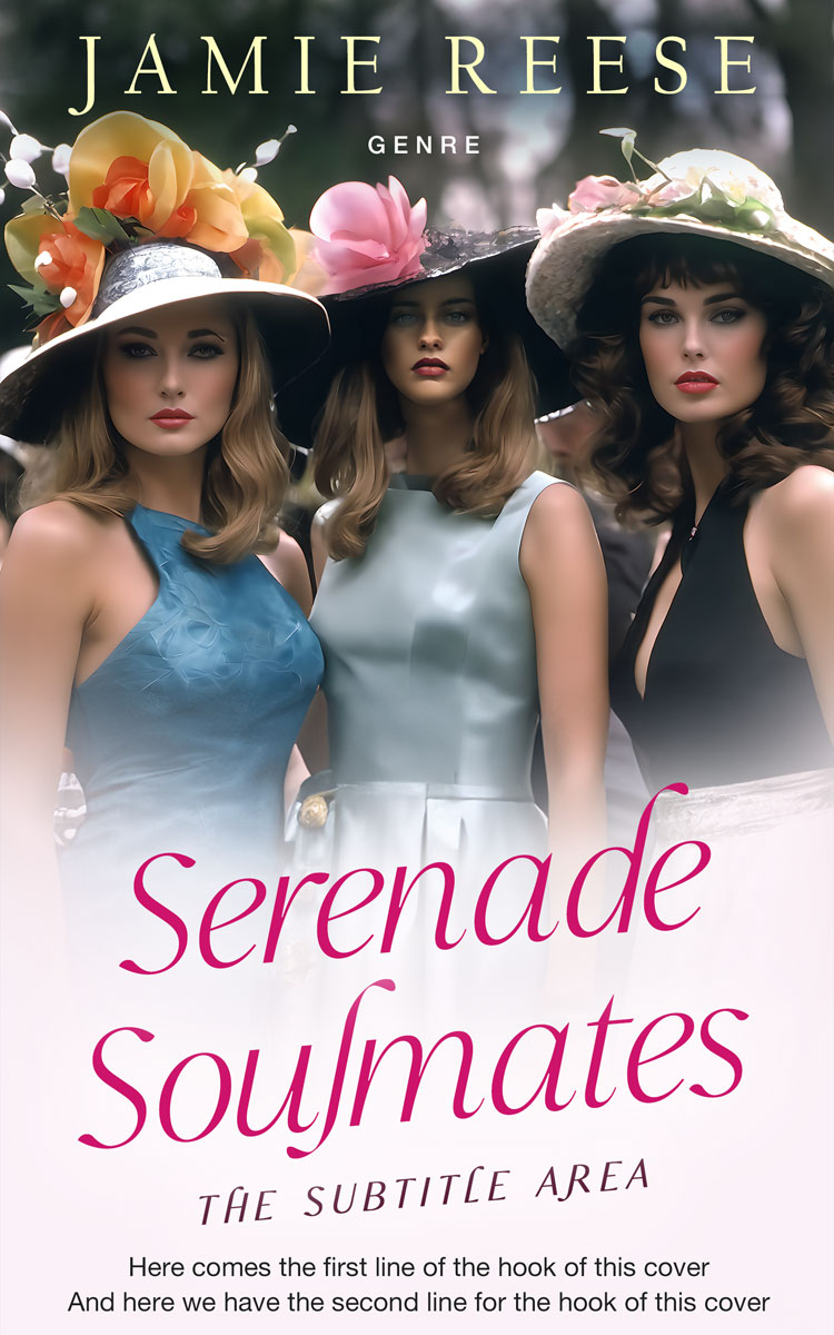 2D view of Premade Romance Book Cover - Outer Space