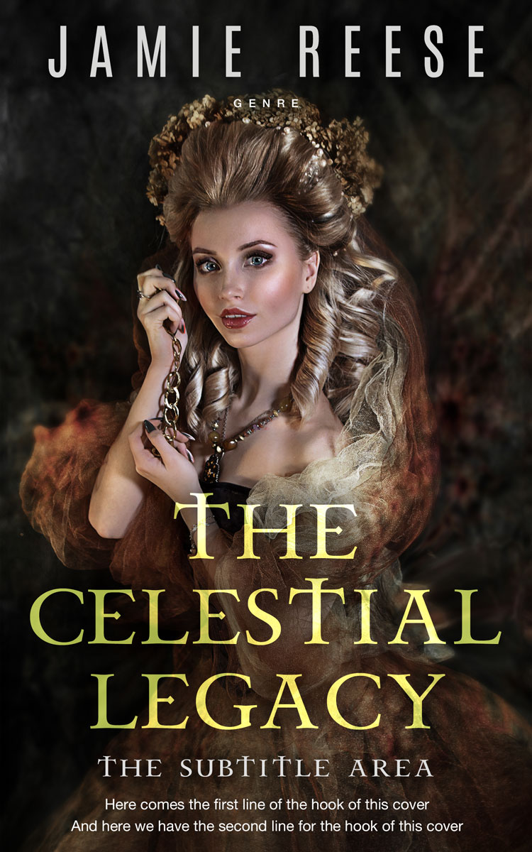 2D view of Premade Chick Lit Book Cover - Oil