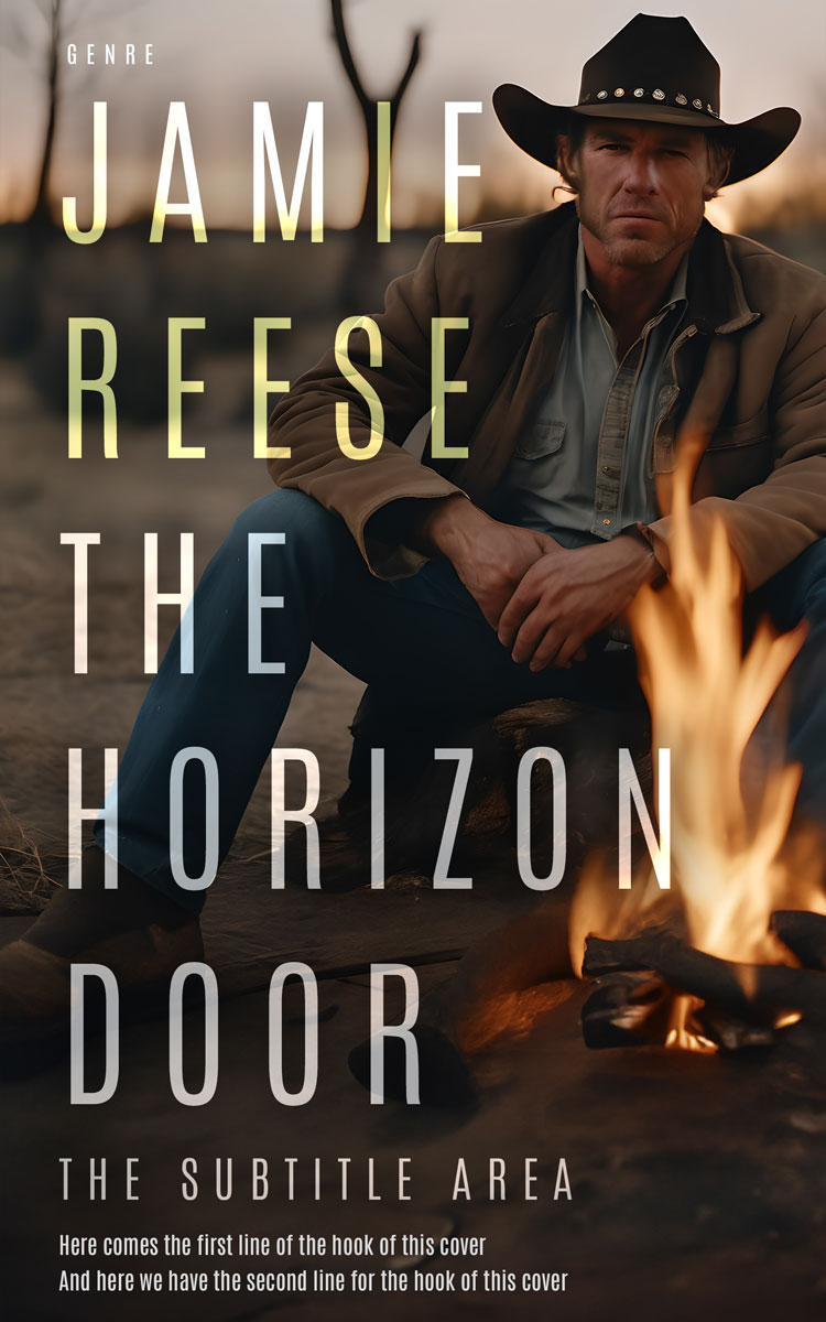 2D view of Premade Western Book Cover - Indian Khaki