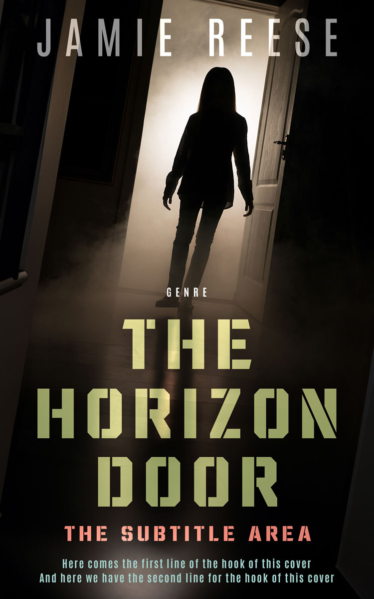 2D view of Premade Mystery & Thriller & Suspense Book Cover - Heathered Gray