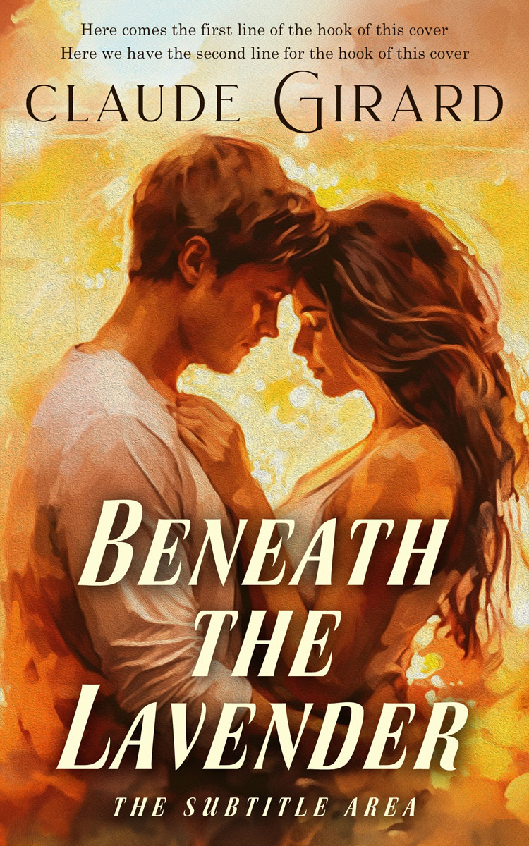 2D view of Premade Romance Book Cover - Tussock