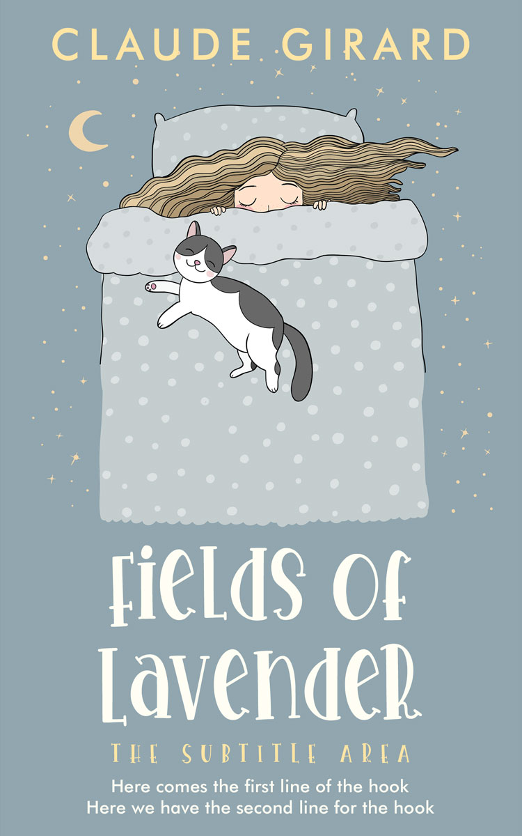 2D view of Premade Children's Book Cover - Hit Gray