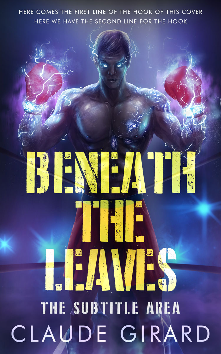 2D view of Premade Action & Adventure Book Cover - Rhino