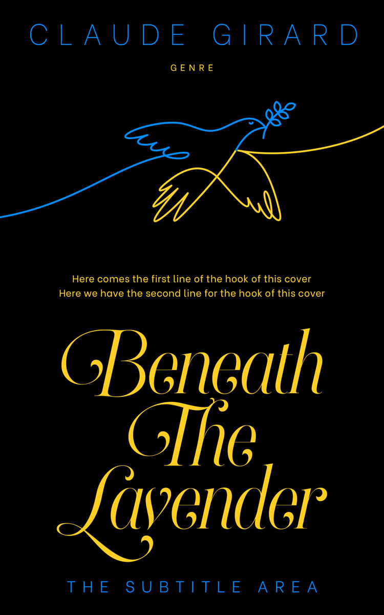 2D view of Premade Religion & Spirituality Book Cover - Black