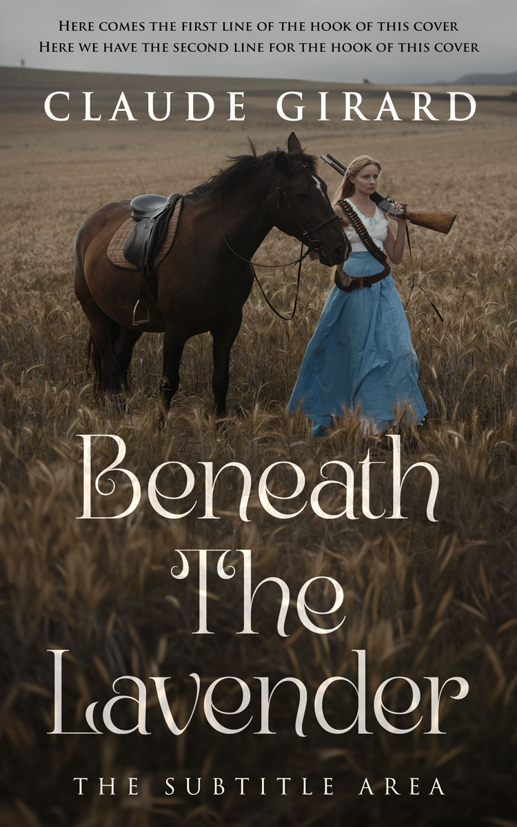 2D view of Premade Western Book Cover - Birch