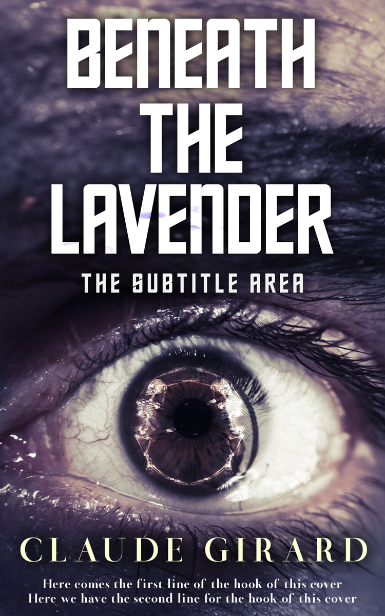 2D view of Premade Abstract Book Cover - Blackcurrant