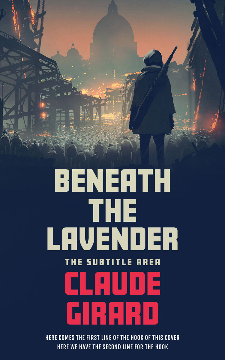 2D view of Premade Apocalyptica Book Cover - Oriental Pink