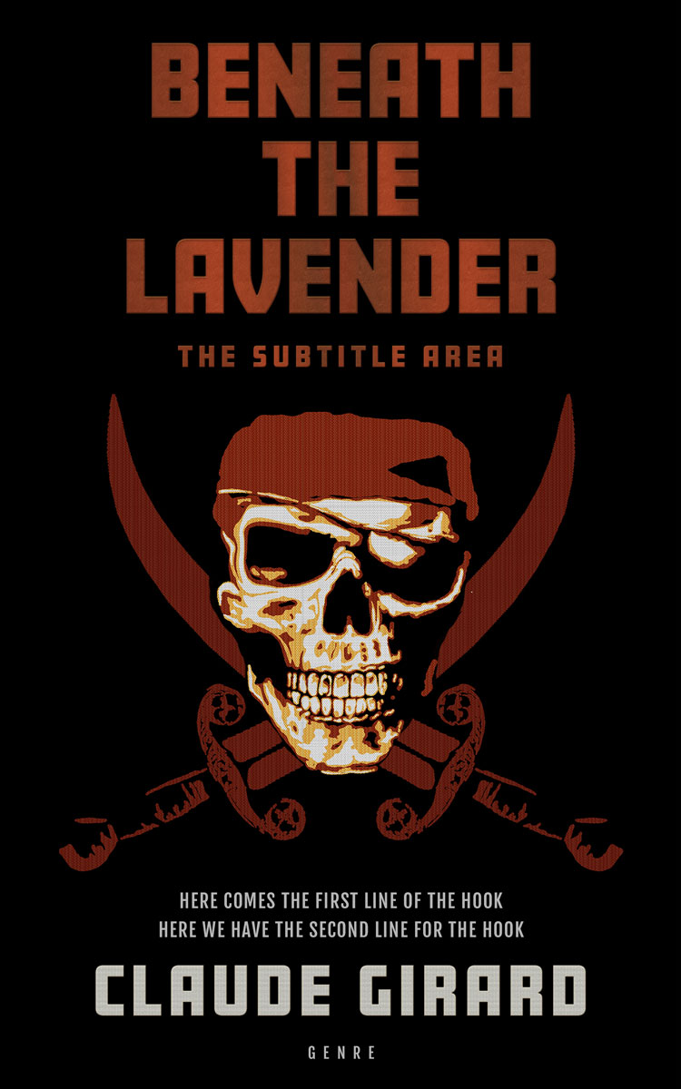 2D view of Premade Action & Adventure Book Cover - Muesli